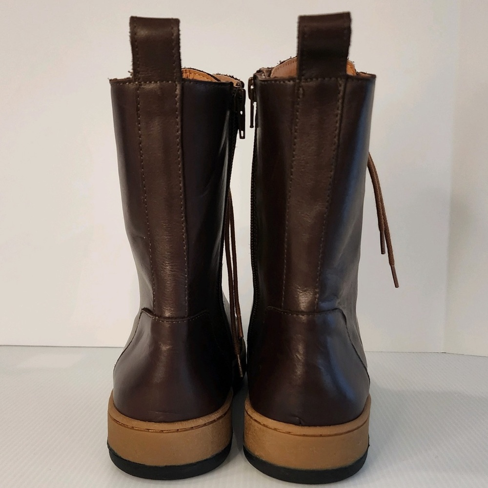 1980 NWOT Genuine Leather Upper&Lining, Lace&Zip Closure Portugal made Booties - Picture 3 of 15